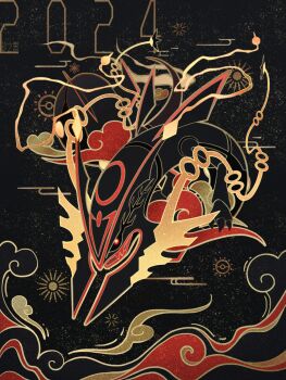 Rule 34 | 2024, alternate color, black background, black sclera, colored sclera, commentary request, dragon, eastern dragon, full body, gen 3 pokemon, highres, legendary pokemon, mega pokemon, mega rayquaza, nintendo, poke ball symbol, pokemon, pokemon (creature), pokemon focus, rayquaza, red eyes, shiny pokemon, solo, wolfsdream, yellow pupils