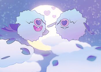 3d alternate_color animal_focus animated animated_gif bat_(animal) blender_(medium) closed_mouth cloud commentary english_commentary fang fluffy flying full_body full_moon gen_5_pokemon heart kcamberart leaf low_poly moon night nintendo no_humans open_mouth outdoors pokemon pokemon_(creature) pokemon_focus shiny_pokemon sky smile sparkle star_(sky) starry_sky tooth woobat