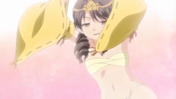 10s 1girl 2019 aged_down animated animated_gif anime_screenshot asou_miyuri ass dancing doki_doki_little_ooya-san fundoshi japanese_clothes loli long_hair looking_at_viewer lowres pink_background presenting shiny_skin shouji simple_background sliding_doors solo standing thick_thighs thighhighs thighs water