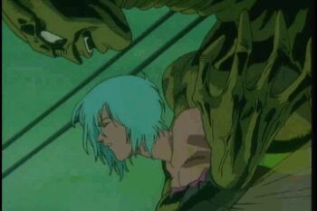 amano_megumi_(urotsukidouji) animated animated_gif green_hair kohoki lowres monster sex torn_clothes urotsukidouji