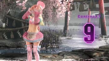 1girl alternate_costume animated audible_speech blonde_hair countdown game_over gameplay_mechanics hat ingrid_(capcom) jerk_off_instructions joi long_hair red_eyes solo sound street_fighter street_fighter_6 tagme talking taunting thighhighs top_hat video