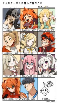 :/ ahoge artist_self-insert ball bandaid bandaid_on_face bandaid_on_nose basketball_(object) black_hair black_hat black_headband blonde_hair bob_cut bocchi_the_rock! bowl_cut bracelet brown_cardigan brown_hair cardigan character_request cigarette commentary_request copyright_request cube_hair_ornament d.gray-man drill_hair earrings eyepatch followers_favorite_challenge frown gotoh_hitori green_eyes grey_hair grin hair_ornament hair_pulled_back halterneck hat headband highres holding holding_ball hoop_earrings hoshii_miki idolmaster interface_headset_(evangelion) jacket jewelry korean_commentary korean_text lavi limbus_company lina_inverse mahou_shoujo_madoka_magica mecha_pilot_suit medium_hair multiple_drawing_challenge neon_genesis_evangelion one_eye_closed one_side_up orange_hair pink_hair pink_jacket plugsuit_(evangelion) ponytail project_moon purple_eyes red_eyes red_hair ryoshu_(project_moon) slayers smile smoking souryuu_asuka_langley taejo_(taejo68) tomoe_mami tomoe_mami_(magical_girl) tongue tongue_out translation_request twin_drills two_side_up w