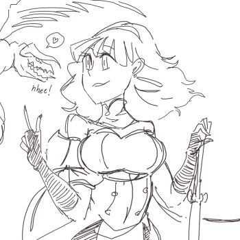 bare_shoulders cape celica_(fire_emblem) davewaterfalls dragon earrings fingerless_gloves fire_emblem fire_emblem_echoes:_shadows_of_valentia gloves grima_(fire_emblem) heart jewelry nintendo pointing sketch speech_bubble sword tiara weapon