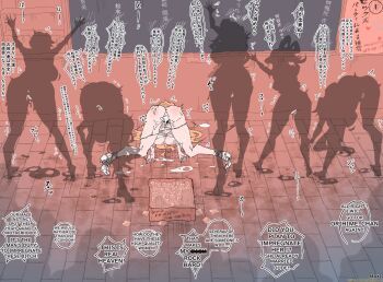 6+girls bleach bleach:_epilogue breasts cum cum_in_pussy cum_on_floor cumdrip english_text female_pubic_hair high_heels highres inoue_orihime japanese_text large_breasts long_hair mature_female maxi mismatched_pubic_hair multiple_girls orange_hair pubic_hair speech_bubble translation_request