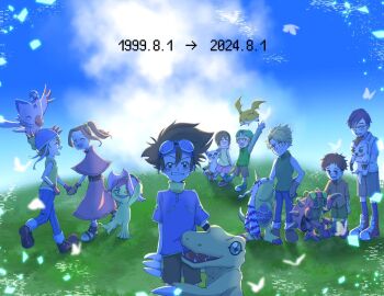 Rule 34 | 3girls, 5boys, agumon, bird, bug, cat, digimon, digimon (creature), digimon adventure, gabumon, glasses, gomamon, ishida yamato, izumi koshiro, kido jo, multiple boys, multiple girls, palmon, patamon, piyomon, reptile, tachikawa mimi, tailmon, takaishi takeru, takenouchi sora, tentomon, wings, yagami hikari, yagami taichi