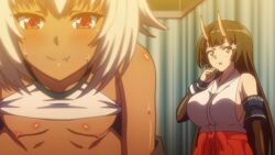 1boy 2022 2023 20s 5girls aegis_(takunomi) animated arm_support armpits arms_behind_head arms_up black_bra black_hair black_panties blonde_hair blue_eyes blue_hair bow bowtie bra breasts brown_eyes cleavage closed_mouth collared_shirt cowgirl_position dark-skinned_female dark_skin demon_tail dragon_girl dragon_horns elf elliot_leucosia enjo_kouhai fingernails fins fish_girl from_above full_body green_eyes grey_hair hair_between_eyes hair_intakes hands_up head_fins holding holding_unworn_clothes horns indoors interior iris_(takunomi) large_breasts long_hair looking_at_viewer lying medium_breasts medium_hair miniskirt monster_girl multiple_girls navel nipples no_shoes on_back on_bed open_hands open_mouth origamine_ouka panties panty_pull pillow pink_eyes pleated_skirt pointy_ears ponytail pumping pussy pussy_juice red_eyes school_uniform seiza sharp_fingernails shirt short_sleeves side-tie_panties sidelocks simple_background sitting skin-covered_horns skirt small_breasts smile solo_focus sound stomach straddling swept_bangs tagme tail thighhighs underwear underwear_only ursula_(takunomi) very_long_hair video white_background white_shirt white_thighhighs yokozuwari
