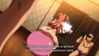 Rule 34 | 1girl, 2boys, animal print, animated, anime screenshot, ass, bikini, blue eyes, blush, bouncing breasts, breasts, collar, covered erect nipples, cow print, cow print bikini, cow print thighhighs, cum, cum in mouth, fellatio, hairband, handjob, huge breasts, ima ria, large breasts, lipstick, long hair, makeup, multiple boys, navel, netorare, nipples, open mouth, oral, penis, print bikini, print thighhighs, pussy juice, saliva, sweat, swimsuit, tagme, thighhighs, tongue, tongue out, video, yoga ball