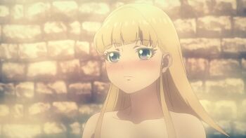 2girls animated anime_screenshot bathroom blonde_hair blue_eyes blush breasts completely_nude grabbing_another&#039;s_breast grabbing_from_behind groping highres incest kekkon_yubiwa_monogatari large_breasts long_hair morion_ravri_nokanatika multiple_girls nonaka_himeno nude same-sex_bathing shared_bathing siblings sisters smile sound tagme thighs video yuri