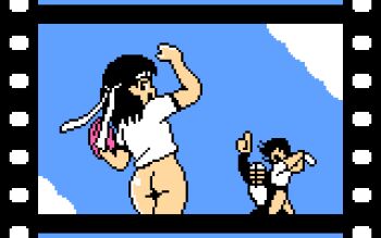 Rule 34 | 1boy, 2girls, ass, baseball, baseball bat, baseball glove, black eyes, black hair, bottomless, cloud, coconuts japan, film reel, from behind, headband, holding, i love softball, index finger raised, long hair, looking at viewer, looking back, multiple girls, open mouth, pixel art, saiwai hiroshi, shirt, short hair, short sleeves, sky, smile, standing, umpire, white shirt, zenra