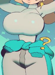 1girl ? animated bouncing_breasts breasts clothes_around_waist highres jacket jacket_around_waist large_breasts mario_(series) mario_kart mario_kart_world narrow_waist nintendo pants rosalina rosalina_(pro_racer) shirt solo tagme tight_clothes tight_shirt video wamudraws wide_hips