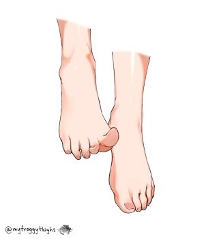 artist_name barefoot commentary commission disembodied_foot english_commentary feet feet_only foot_focus foot_up highres kaeguri original simple_background solo toenails toes twitter_username white_background