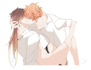 Rule 34 | 004s 4, 2boys, blush, dragon tail, french kiss, genshin impact, hand on another's nape, hand on another's thigh, image sample, implied sex, kiss, multiple boys, pixiv, pixiv sample, tail, tartaglia (genshin impact), white background, yaoi, zhongli (genshin impact)