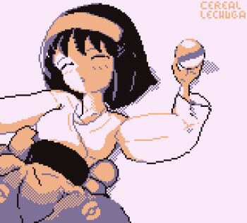 1990s_(style) 1girl animated animated_gif artist_name black_hair blush breasts cerealxs closed_eyes completely_nude disappearing_clothes erika_(pokemon) gameplay_mechanics gym_leader hairband holding holding_poke_ball japanese_clothes kimono long_sleeves lying monochrome navel nintendo nipples nude official_style on_back petite pixel_art poke_ball poke_ball_(basic) pokemon pokemon_rgby retro_artstyle simple_background sleeping small_breasts solo ugoira