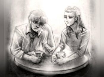 1boy 1girl beautiful_policy_487 digimon digimon_tamers long_hair looking_at_another necktie onodera_megumi short_hair smile yamaki_mitsuo