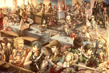6+boys 6+girls ^_^ absolutely_everyone adjusting_eyewear ahoge alternate_costume androgynous animal animal_ears annoyed apple aqua_hair armor arms_up ascot black_eyes black_gloves black_hair black_legwear blonde_hair blue_eyes blue_gloves blue_hair blunt_bangs book boots bow brady_(fire_emblem) bridal_gauntlets brother_and_sister brown_eyes brown_hair cake candy cape carrot carrying cat cherche_(fire_emblem) chrom_(fire_emblem) circlet cleavage_cutout climbing closed_eyes clothing_cutout cooking cordelia_(fire_emblem) cousins crossed_arms cup cynthia_(fire_emblem) detached_pants detached_sleeves donnel_(fire_emblem) dragon dual_persona elbow_gloves elbow_rest everyone faceless faceless_female family father_and_daughter father_and_son feather_hair_ornament feathers fingerless_gloves fire_emblem fire_emblem_awakening flower food frederick_(fire_emblem) frog fruit fur_trim gaius_(fire_emblem) garter_straps gerome_(fire_emblem) glasses gloves green_hair gregor_(fire_emblem) grey_hair grill hair_between_eyes hair_bow hair_intakes hair_ornament hairband hand_on_another's_shoulder hand_on_own_hip hasuyawn hat headband height_difference henry_(fire_emblem) hood hooded_jacket inigo_(fire_emblem) jacket kellam_(fire_emblem) kjelle_(fire_emblem) knee_boots knife laurent_(fire_emblem) libra_(fire_emblem) lissa_(fire_emblem) lon'qu_(fire_emblem) long_hair looking_down looking_up lucina_(fire_emblem) male_morgan_(fire_emblem) male_playboy_bunny male_robin_(fire_emblem) maribelle_(fire_emblem) markings mask minerva_(fire_emblem_awakening) miriel_(fire_emblem) mother_and_daughter mother_and_son multicolored_hair multiple_boys multiple_girls nah_(fire_emblem) nintendo noire_(fire_emblem) nowi_(fire_emblem) olivia_(fire_emblem) one_eye_closed onion open_mouth orange_hair outstretched_arms owain_(fire_emblem) panne_(fire_emblem) pants parasol parted_bangs parted_lips pectorals peeling pie pink_hair ponytail pot potato pulling quill rabbit_ears rabbit_girl red_flower red_hair red_rose ricken_(fire_emblem) rose running scar scolding sculpture severa_(fire_emblem) shaded_face sheath sheathed short_hair short_twintails siblings sisters sitting sitting_on_shoulder sleeveless smile spatula stahl_(fire_emblem) standing standing_on_object steak sully_(fire_emblem) sumia_(fire_emblem) sweets sword teacup teapot teeth tharja_(fire_emblem) thigh_boots thighhighs topless_male tripping twintails two-tone_hair umbrella vaike_(fire_emblem) vegetable virion_(fire_emblem) wavy_hair weapon white_hair wink witch_hat wyvern yarne_(fire_emblem) zettai_ryouiki