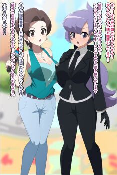 2girls anabel_(pokemon) gabby_(pokemon) highres multiple_girls nintendo pokemon pokemon_oras pokemon_sm yugo-eti
