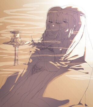 2girls bang_dream! bang_dream!_it's_mygo!!!!! blush bra breasts commentary_request fingering highres hookah long_hair medium_breasts misumi_uika multiple_girls panties parted_lips pussy_juice reach-around rhapsode robe smoke sweat togawa_sakiko underwear yuri