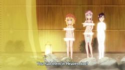 4girls animated anime_screenshot convenient_censoring gabriel_dropout gabriel_tenma_white multiple_girls raphiel_shiraha_ainsworth satanichia_kurumizawa_mcdowell slime_(creature) sound video vignette_tsukinose_april