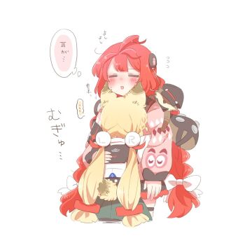 ... 2girls alice_thymefield animal animal_ears animal_on_back belt blonde_hair blush braid braided_twintails cardigan chest_bow closed_eyes commentary_request green_skirt hair_ornament hair_ribbon hand_on_another's_back hat hearing_aid hug kamanosuke_(zenless_zone_zero) low_twin_braids low_twintails multiple_girls multiple_hair_ribbons open_mouth pink_cardigan rabbit_ears rabbit_girl rabbit_tail raccoon rebecca_(keinelove) red_hair revision ribbon shirt skirt speech_bubble sphere_hair_ornament sweat tail tanuki thigh_strap thought_bubble twin_braids twintails ukinami_yuzuha white_background white_ribbon white_shirt zenless_zone_zero