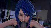 1boy 1girl 20s 3d animated aqua_(kingdom_hearts) artist_name blue_eyes blue_hair blue_shirt bottle cage calendar chair clothed_female_nude_male computer monitor dark_skin desk disney door dutch_angle erection fellatio hair_over_one_eye halterneck hetero highres indoors interracial kingdom_hearts kingdom_hearts_birth_by_sleep kingdom_hearts_iii kneeling looking_at_viewer looping_animation lying matching_hair/eyes nude on_back oral penis pov shirt short_hair soda solo_focus source_filmmaker_(medium) square_enix sukisfm uncensored video