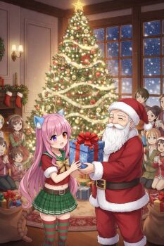 akemithekitten child chloeakemi christmas christmas_present christmas_tree gift heterochromia loli original winter