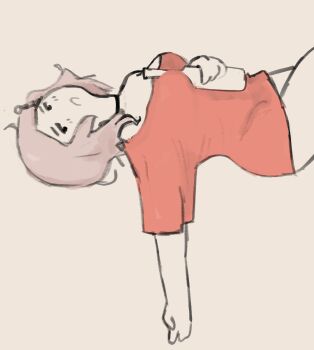 Rule 34 | absurdres, alcohol, breasts, bust cup, highres, mogawa (shimeji simulation), pink hair, shimeji simulation, sideways, squidmiku , thighs