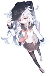 Rule 34 | 1girl, blue eyes, blue hair, dfd, hat, hibiki (kancolle), kantai collection, light blue hair, long hair, looking at viewer, sailor collar, simple background, smile, solo