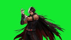 1boy animated artist_request bare_shoulders black_fire black_hair burning cloak dark_skin facial_scar fire highres male_focus metal_gloves multicolored_hair muscular muscular_male nameless_(kof) official_art pyrokinesis red_eyes red_fire scar scar_across_eye scar_on_cheek scar_on_face solo tagme the_king_of_fighters the_king_of_fighters_2002 the_king_of_fighters_all-stars two-tone_hair video white_hair