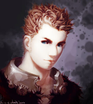 Rule 34 | 1boy, artist name, blonde hair, blue eyes, brown hair, commentary, dated, english commentary, looking at viewer, male focus, original, portrait, sideburns, signature, solo, spiked hair, wincalblanke