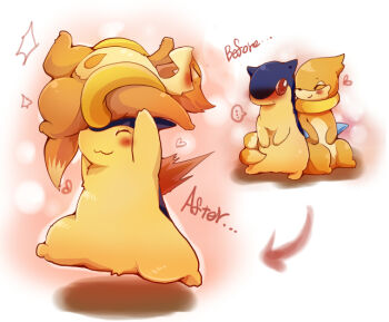 buizel floatzel gen_2_pokemon gen_4_pokemon nintendo no_humans pokemon pokemon_(creature) quilava typhlosion