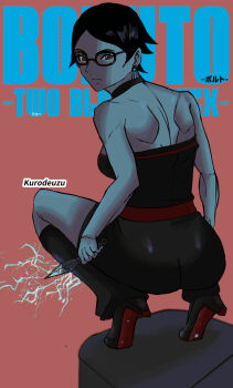 absurdres boruto:_naruto_next_generations boruto:_naruto_the_movie boruto:_two_blue_vortex highres konohagakure_symbol naruto_(series) sharingan uchiha_sarada uchiha_symbol