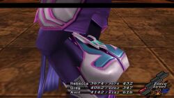 10s 1girl 3d aiming animated armor battle blue_hair bodysuit bouncing bouncing_breasts breasts casting character_name close-up female_focus bad_tag gameplay_mechanics grey_bodysuit gun headgear health_bar highres holding holding_gun holding_weapon indoors large_breasts light_smile long_hair multicolored_bodysuit persephone_(wild_arms) persephone_(wild_arms_5) pink_trim purple_bodysuit red_eyes skin_tight smile solo standing status_bar straight_hair tagme video weapon wild_arms wild_arms_5 xseed_games