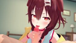 1boy 1girl 3d angry animal_ears animated audible_speech blurry blush book bookshelf brown_eyes brown_hair censored clothed_female_nude_male collar cum cum_on_body depth_of_field ejaculation facial fast fellatio femdom frown hair_between_eyes hair_ornament handjob hetero hololive indoors inugami_korone lamp licking licking_penis lips livestream_audio mikumikudance_(medium) mosaic_censoring multiple_ejaculations multiple_orgasms nail_polish nude oral penis picture_frame post_orgasm_torture pov robin00 sound streamer_audio table tagme video virtual_youtuber wall