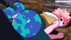 1boy 1girl animated anus ashido_mina ass ass_grab ass_ripple bare_shoulders bent_over black_sclera bodysuit boku_no_hero_academia bouncing_ass censored clenched_teeth colored_sclera colored_skin defeat divine_wine_(vampiranhya) doggystyle fur_trim horns huge_ass interspecies jacket jiggle large_penis moaning monster mosaic_censoring noumu_(boku_no_hero_academia) outdoors penis pink_hair pink_skin pussy rape scared sex sex_from_behind short_hair sleeveless sound teeth thick_thighs thighs top-down_bottom-up torn_bodysuit torn_clothes vaginal video yellow_eyes