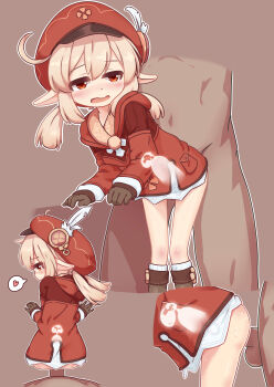 1boy 1girl absurdres ahoge ass blonde_hair blush boots brown_eyes brown_footwear brown_gloves chinese_commentary clothed_female_nude_male clothed_sex commentary_request cross-section cum cum_in_pussy dress ejaculation genshin_impact gloves hat heart hetero highres internal_cumshot klee_(genshin_impact) knee_boots leaning_forward loli long_hair low_twintails moaning no_panties nude open_mouth penis pointy_ears qswan red_dress red_headwear sex sex_from_behind short_dress spoken_heart sweat testicles thighs twintails vaginal x-ray