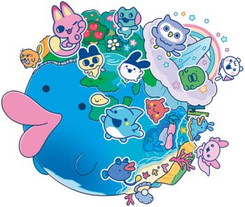 amefuratchi anglerfish ankotchi apple axolopatchi axolotl babytchi bamboo beach beaver beavertchi bird cat chibi chibi_only clam creature creature_focus dolphin everyone fish flying_squirrel food frog fruit grass horhotchi irukatchi kawazutchi kuchipatchi mametchi mendakotchi mimitchi mongatchi myaotchi new_tamagotchi_sei no_humans ocean official_art outline owl planet rabbit rainbow sea_slug seashell shell smiley_face squirrel tamagotchi tamagotchi_(creature) tamagotchi_paradise third-party_source transparent_background tree water white_outline