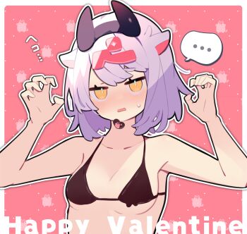 ... 1girl absurdres animal_ears black_bra blush bra breasts candy chocolate chocolate_heart cow_ears cow_girl cow_horns falling_food food hair_ornament heart heart-shaped_food highres horns indie_virtual_youtuber looking_at_viewer mahjong medium_breasts open_mouth orange_eyes pekeko_(pepekekeko) pekeko_(vtuber) pink_hair red_background short_hair solo strip_game strip_mahjong underwear virtual_youtuber