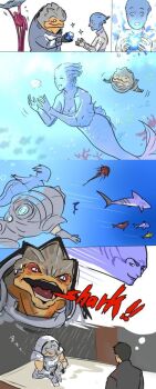 absurdres alien aria_t'loak aria_t'loak_(mass_effect) asari_(mass_effect) commander_shepard commander_shepard_(male) dakkun39 dreaming english_text grunt_(mass_effect) hanar highres krogan liara_t'soni mass_effect_(series) mermaid monster_girl shark tumblr underwater
