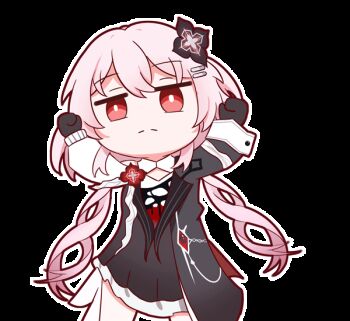 1girl animated animated_gif black_dress black_flower black_gloves chibi chinese_commentary closed_mouth commentary_request dancing dress evernight_(honkai:_star_rail) flower gloves hair_flower hair_ornament honkai:_star_rail honkai_(series) long_hair march_7th_(honkai:_star_rail) pink_hair qianceng_de_xiao_xing red_eyes solo