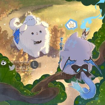 Rule 34 | 1girl, 2boys, animal, animal ear fluff, animal ears, blue tail, calpi15, cerydra (honkai: star rail), chinese commentary, commentary, crown, english commentary, honkai: star rail, honkai (series), lofter username, multiple boys, open mouth, phainon (honkai: star rail), ribbon, sunday (honkai: star rail), tail, twitter username, watermark, weibo watermark, wings