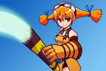 1girl aika_(eternal_arcadia) braid eternal_arcadia orange_hair sega twin_braids yososino