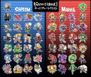 10s 6+boys 6+girls ace_attorney aiming aiming_at_viewer akuma_(street_fighter) albert_wesker amaterasu_(ookami) angry animal animal_hands armor avengers_(series) axe beam beard bionic_commando bodysuit bow_(weapon) breasts bruce_banner cannon capcom cape captain_america cat_girl charging chibi chinese_clothes chris_redfield chun-li claws cleavage clenched_teeth clint_barton colored_skin company_connection copyright_name crimson_viper crossover dagger dante_(devil_may_cry) darkstalkers dead_rising deadpool deadpool_(series) demon_girl desk devil_may_cry_(series) doctor_doom doctor_strange dormammu eyeball facial_hair felicia_(darkstalkers) final_fight fire formal_clothes frank_west ghost ghost_rider ghost_rider_(series) green_skin gun hammer handgun hat hawkeye_(marvel) head_wings helmet highres hounori hsien-ko huge_weapon hulk iron_fist_(marvel) iron_man jacket jill_valentine kicking knife lamp machinery magneto makaimura marvel marvel_vs._capcom marvel_vs._capcom_3 mask mega_man_(series) mega_man_legends_(series) mega_man_x_(series) mei-ling_(darkstalkers) mike_haggar modok morrigan_aensland multiple_boys multiple_girls muscular mustache nathan_spencer necktie nemesis_(resident_evil) nova_(marvel) one-eyed open_clothes open_jacket pantyhose paper phoenix_(x-men) phoenix_wright pointing red_arremer resident_evil riding robot rocket_raccoon ryu_(street_fighter) scabbard sentinel_(x-men) she-hulk sheath shield shuma_gorath sir_arthur_(makaimura) smile spider-man spider-man_(series) standing star_(symbol) star_print steve_rogers storm_(x-men) straddling street_fighter strider_(video_game) strider_hiryuu suit super-skrull superhero_costume swimsuit taskmaster teeth thor_(marvel) trish_(devil_may_cry) tron_bonne_(mega_man) vergil_(devil_may_cry) viewtiful_joe_(character) weapon whip wings wizard wolf wolverine_(x-men) x-23 x-men zero_(mega_man) zombie