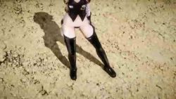 1girl 3d animated arms_behind_head artist_request ass ass_shake audible_music black_panties boots close-up dancing fate/apocrypha fate/grand_order fate_(series) fingerless_gloves gloves huge_ass jack_the_ripper_(fate/apocrypha) midriff mikumikudance_(medium) navel panties solo sound source_request standing thick_thighs thigh_boots thighhighs thighs thong underwear video weapon wide_hips