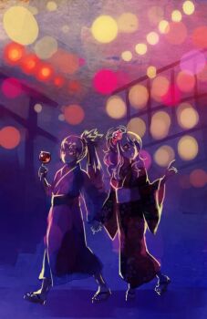 Rule 34 | 1boy, 1girl, alternate costume, alternate hairstyle, camilla (fire emblem), candy apple, chignon, festival, fire emblem, fire emblem fates, flower, food, geta, hachimaru (ediciusa), hair flower, hair ornament, hair over one eye, holding hands, japanese clothes, kimono, nintendo, older female and younger male, one eye covered, takumi (fire emblem), yukata