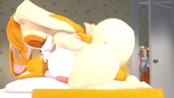 1boy 2girls 3d age_difference animal_ears animated ass bed blue_eyes bouncing_ass breasts brown_eyes cowgirl_position cream_the_rabbit fox fox_boy fox_ears furry hetero highres huge_ass huge_breasts jiggle kassioppiava kiss large_breasts leviantanre lying moaning multiple_girls nipples nude on_back penis rabbit rabbit_ears rabbit_girl rabbit_tail sonic_(series) sound straddling tails_(sonic) thick_thighs thighs vanilla_the_rabbit video voyeurism
