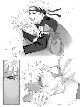 Rule 34 | 2boys, absurdres, carrying, carrying person, commentary request, happy, highres, jiraiya (naruto), male focus, multiple boys, naruto (series), naruto shippuuden, piggyback, remembering, sad, smile, spiked hair, teacher and student, uzumaki naruto, xiel z2