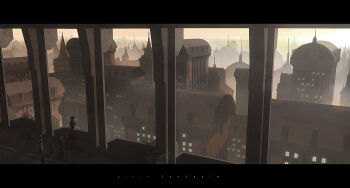 Rule 34 | 2boys, 3girls, balcony, city, house, letterboxed, md5 mismatch, multiple boys, multiple girls, pillar, pixiv fantasia, pixiv fantasia 1, resolution mismatch, robe, source larger, tower, tsukuba masahiro, viola (pixiv fantasia)