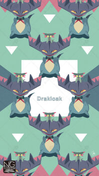 Rule 34 | claws, colored sclera, dragon, drakloak, dreepy, gen 8 pokemon, half-closed eyes, highres, looking at viewer, meme (sleepsheep), nintendo, no humans, on head, pokemon, pokemon (creature), pokemon focus, pokemon on head, yellow eyes, yellow sclera