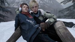 10s 1boy 1girl 3d age_difference animated arm_around_shoulder black_pants blonde_hair blue_coat blue_eyes blue_pants boots brown_gloves brown_hair capcom coat cold cum denim earmuffs ejaculation erection excessive_cum gloves grey_coat handjob hetero highres howlsfm jacket licking licking_lips long_sleeves looking_at_another looking_at_viewer looping_animation mountain nature naughty_face open_fly open_mouth outdoors pants parted_lips penis penis_out pumping red_scarf resident_evil resident_evil_2 resident_evil_6 rolling_eyes rubbing scarf sherry_birkin short_hair shota sitting size_difference snow snowboard source_filmmaker_(medium) tongue tongue_out tree uncensored video white_footwear