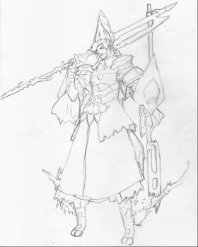 Rule 34 | absurdres, bankai, highres, kubo tite (style), original, pencil, sicklebx, sketch